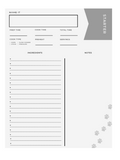 Let's Cook! Recipe Book - Black and White