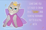 Princess Cecily Crown Postcard - with stamp