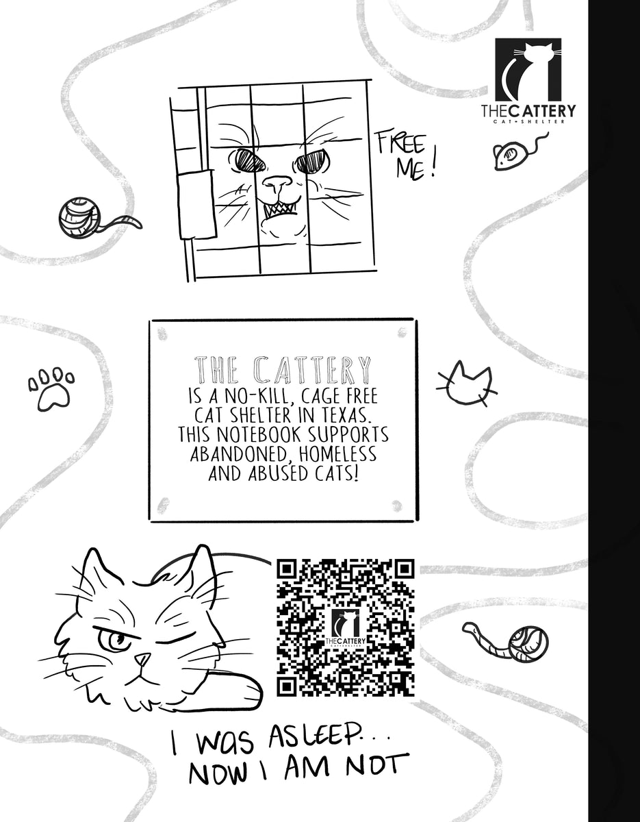 Radiate Pawsitivity Cat Notebook – Meowingtons