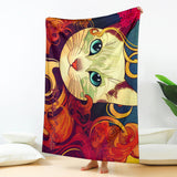 *Express* Blue Eyes Cat Blanket