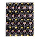 Black Princess Cecily Throw Blanket
