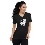 Feline Feral Unisex Short Sleeve V-Neck T-Shirt