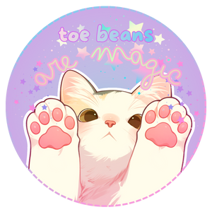 Toe Beans are Magic Kitty Vinyl Sticker