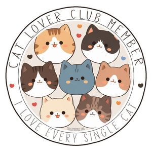 Cat Lover Club Sticker