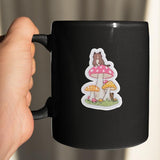Kitty Mushroom Sticker