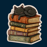Cat Nap & Classics Vinyl Sticker – 2.6" x 3"