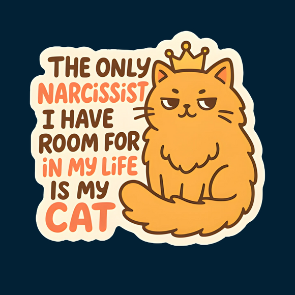 Narcissist Cat Vinyl Sticker – 2