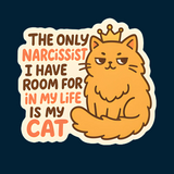 Narcissist Cat Vinyl Sticker – 2" x 1.83"