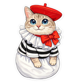 Princess Cecily – French Mime Sticker (3" x 2")