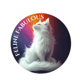 Feline Fabulous Vinyl Sticker (3" x 3")
