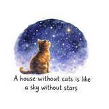 A House without Cats Vinyl Sticker
