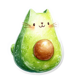 Avocato Vinyl Sticker 3" x 2.5"
