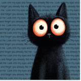 Look into my eyes Vinyl Cat Sticker 3" x 3"