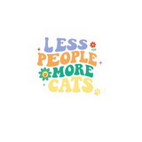Less People More Cats Vinyl Sticker – 2"x 1.81"