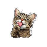 Servent to the World's Cutest Cat Vinyl Sticker 2.64" x 3"