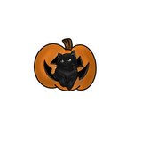 Black Cat Pumpkin Sticker- 2" x 1.71"