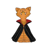 Vampire Cat Sticker- 2.11" x 3"