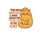 Narcissist Cat Sticker- 2" x 1.83"