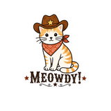Cowboy Cat Sticker- 2.59" x 3"