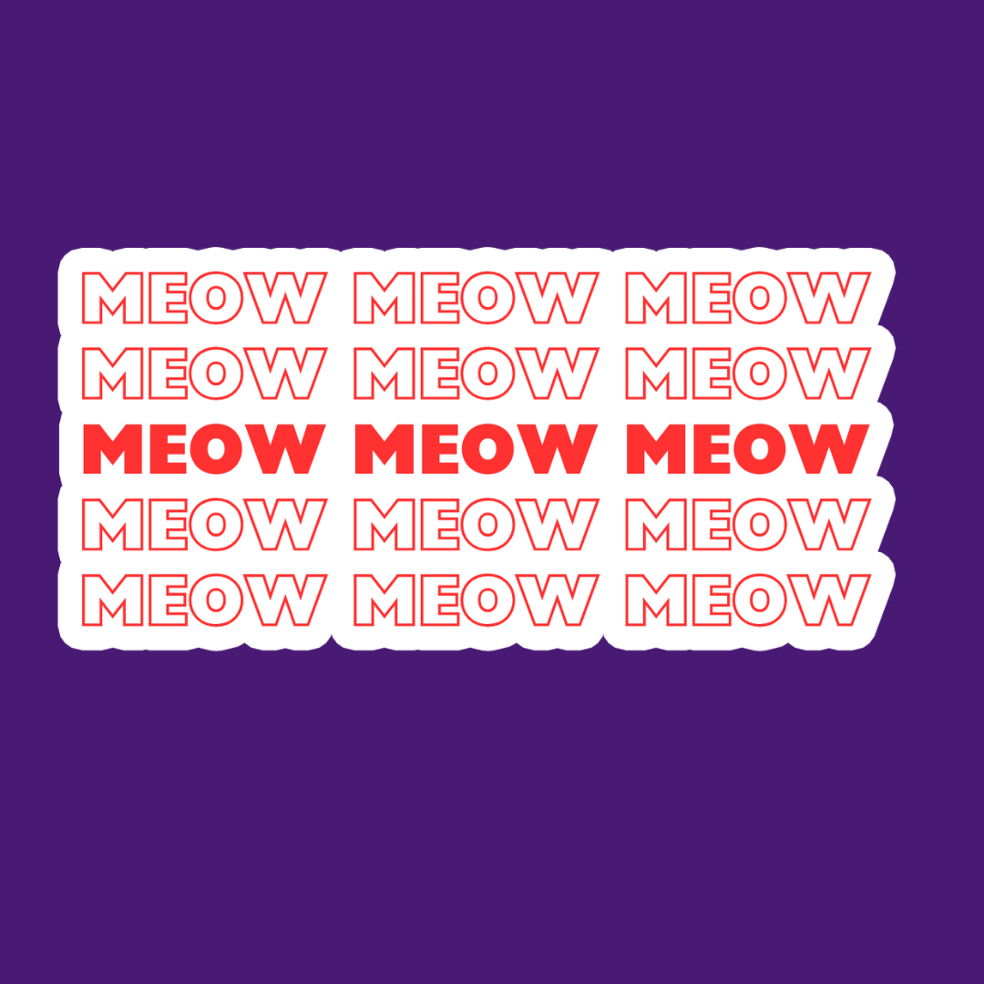 Sticker Meow Racing Meow Meow Meow Sticker – princesscecily