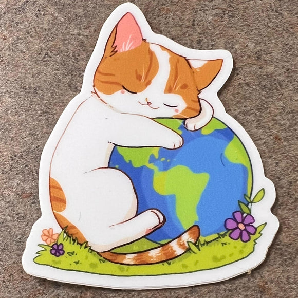 Kitty Earth Lover Sticker