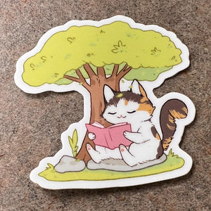 Calico Cat Book Sticker