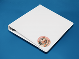 Floral Hooded Cat Vinyl Sticker – 2" x 2"