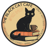 Black Cat Cafe Sticker