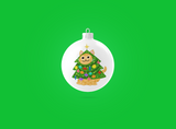 Christmas Tree Cat Vinyl Sticker –2.37" x 3"