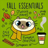 🎃 Fall Essentials Cat Vinyl Sticker – 3" x 3"