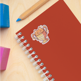 Orange Cat Brain Cell Sticker