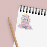 Princess Cecily Floral Dress Sticker