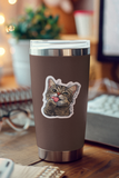 Servent to the World's Cutest Cat Vinyl Sticker 2.64" x 3"