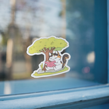 Calico Cat Book Sticker