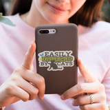 Easily Distracted by Cats Vinyl Sticker