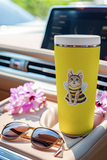 Cute Bumblebee Kitten Vinyl Sticker 2.02" x 3"