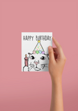 Cat Birthday Candle Greeting Card