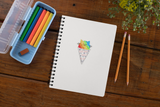 Cool Cats Snow Cone Vinyl Sticker- 1.94" x 3"