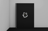 Black Longhair Cat Vinyl Sticker –1.82" x 2"