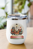 Christmas Caroling Cats Snow Globe Vinyl Sticker – 2.66" x 3"