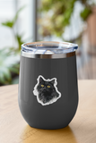 Black Longhair Cat Vinyl Sticker –1.82" x 2"