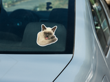 Sassy Siamese Cat Sticker- 2.71" x 3"