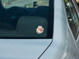 Cat Hugging Heart Vinyl Sticker – 1.8" x 2"