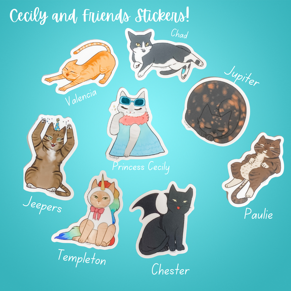 Cecily and Friends Sticker Pack!